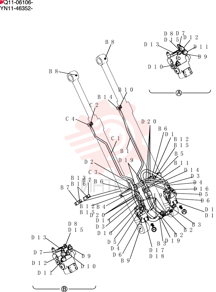 Hyd, Boom YN42H00342F1 (4)