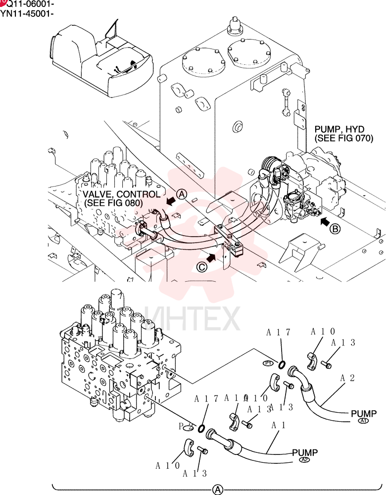 Hyd Lines, Pump YN30H00041F1