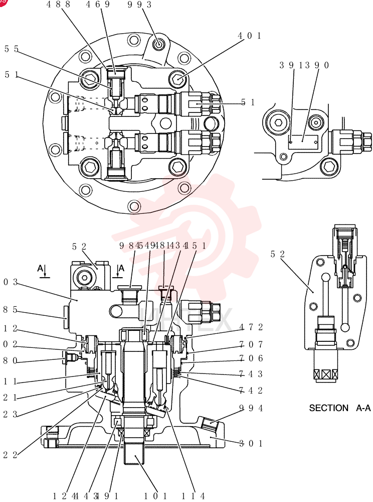 HYDRAULIC MOTOR YN15V00035F1