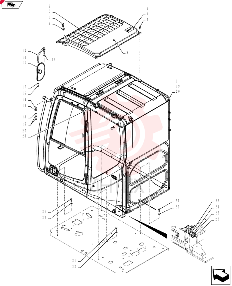 Cab Install YF02C00047F1 - (1)