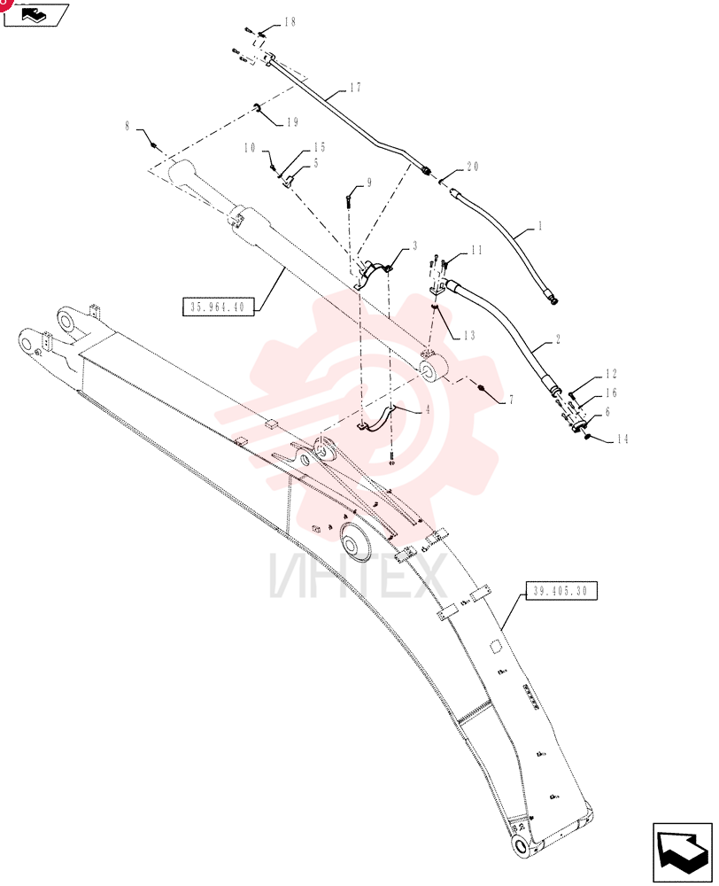 Hydraulic Lines, Cylinder YN42H00537F1