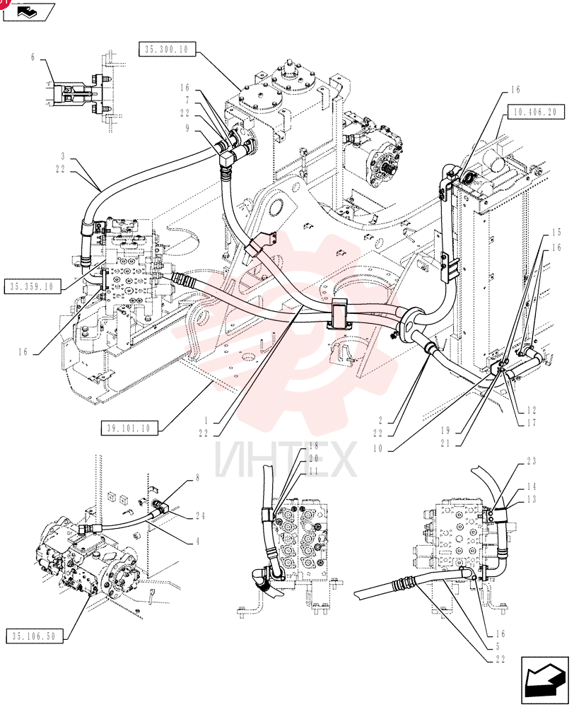 Hydraulic Lines, Return YF32H00042F1