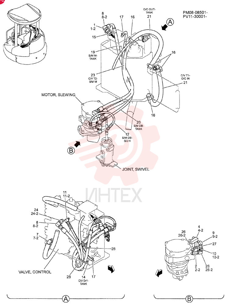 HYD CONNECTOR HH25R16008G1