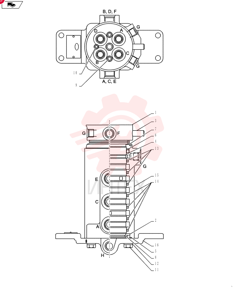 HYDRAULIC SWIVEL PM55V00012F2
