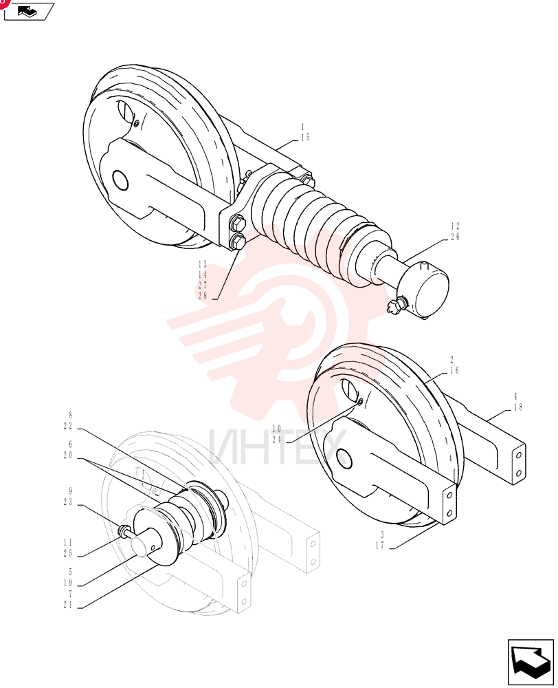 IDLER,271mm OD x 461mm W