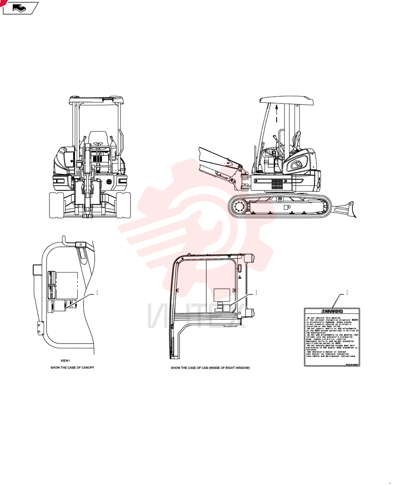 WARNING DECAL PE20T01028P1