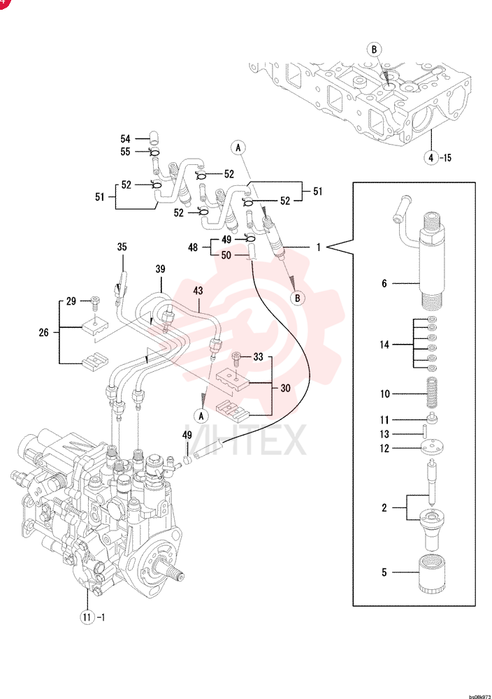 FUEL SYSTEM INJECTOR VV72964653100