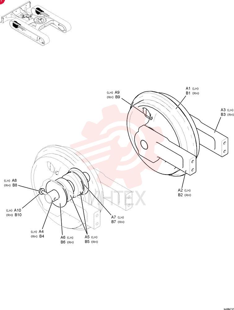 IDLER,271mm OD x 461mm W