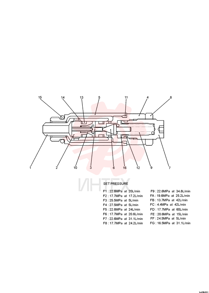 VALVE ASSEMBLY, OVERLOAD RELIEF PM22V00005F1-FG