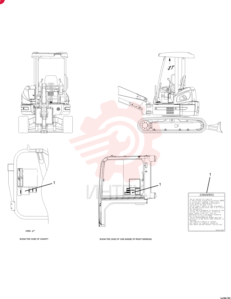 WARNING DECAL PE20T01028P1