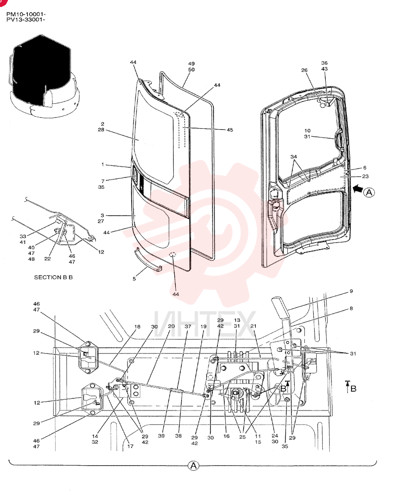 LH CAB DOOR PM51C00006F1%LD