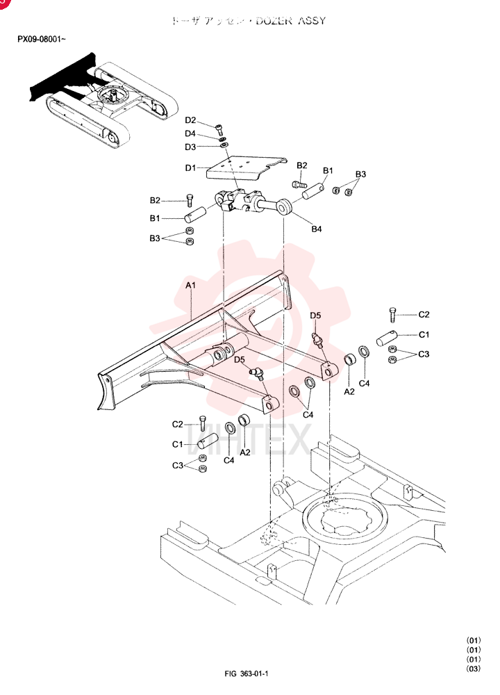 DOZER ASSY (For STD.) PX51B00045F1