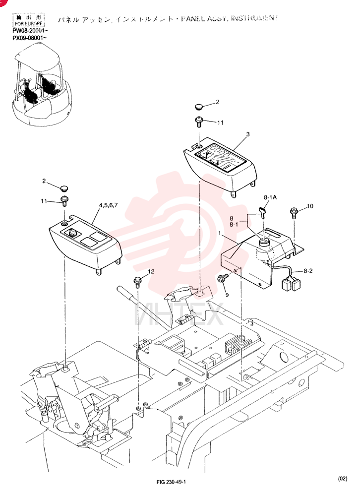 PANEL ASSY, INSTRUMENT (DECEL) PV17M00008F1