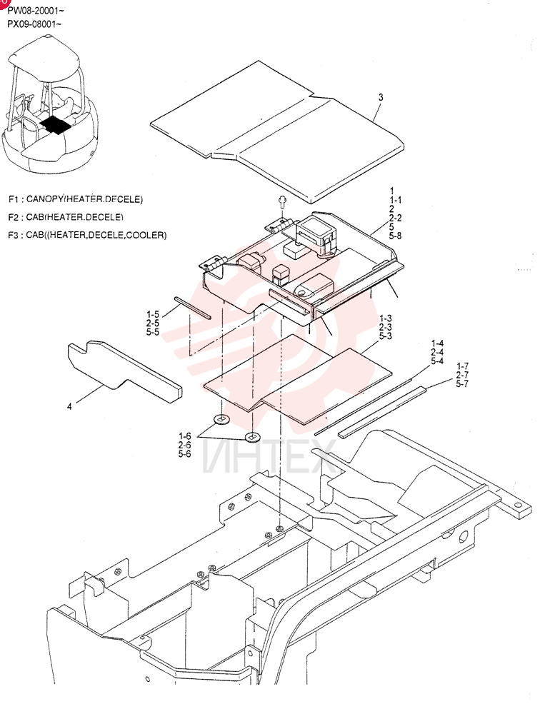 RELAY BOX ASSY(For CANOPY, HEATER, DECELE) PW24E00009F1 (3)