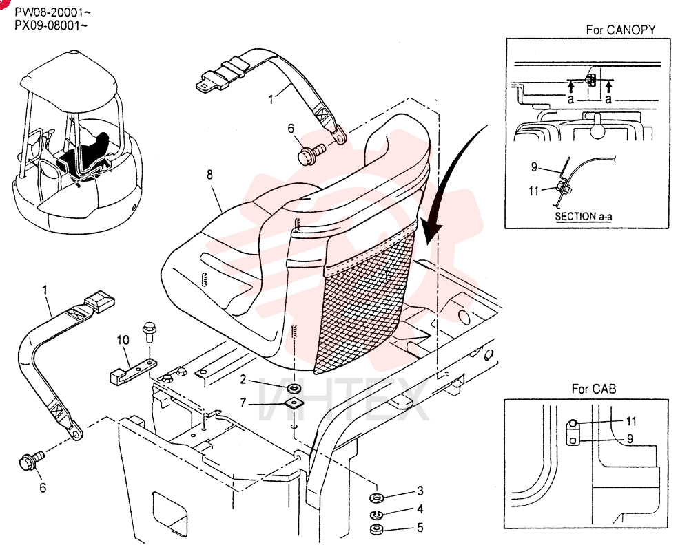 SEAT INSTAL (For CANOPY) PM25M00012F2