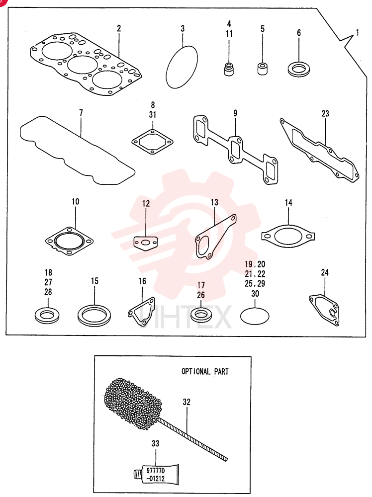 GASKET SET (NON-ASB.) (OPTIONAL PART) VV12900192690
