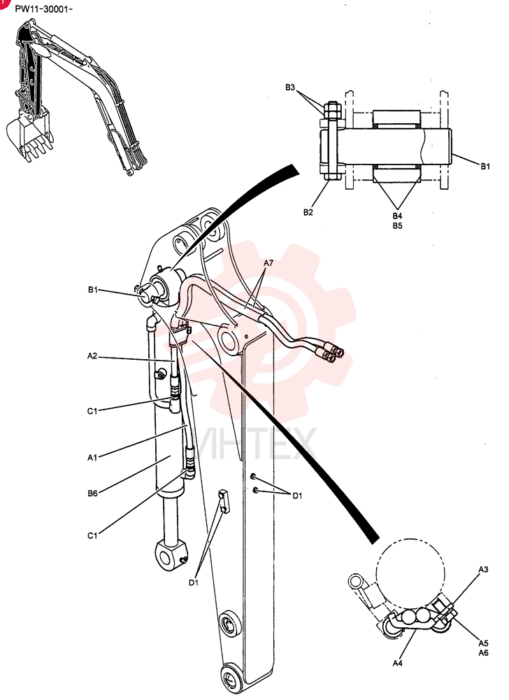 HYD LINES, ARM PW43H00022F1