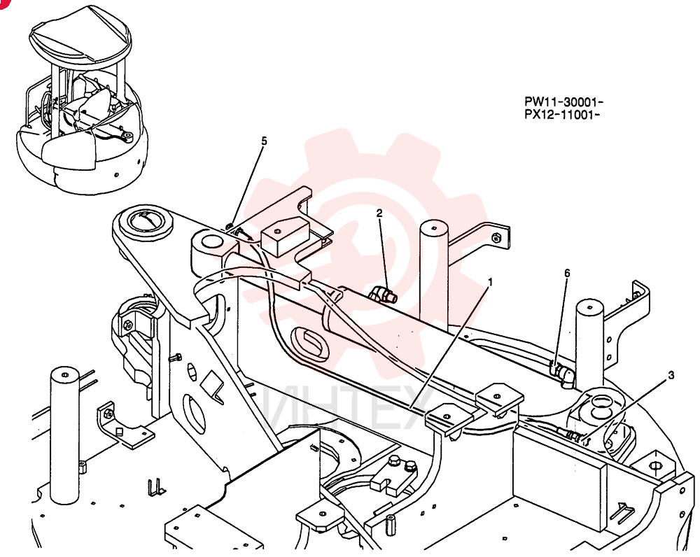 HYD LINES, CYLINDER PX42H00027F1