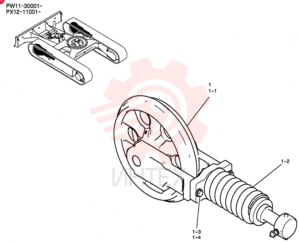 IDLER ASSY, CRAWLER PX52D00017F1
