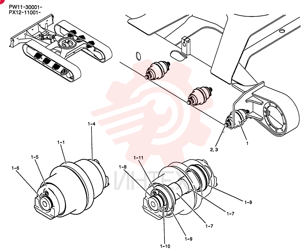 ROLLER ASSY, TRACK PX64D00010F1