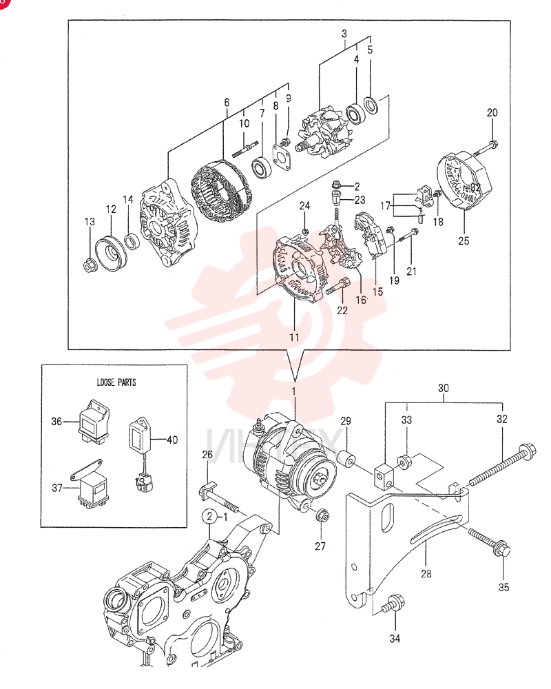 ALTERNATOR,12V, 55 Amp