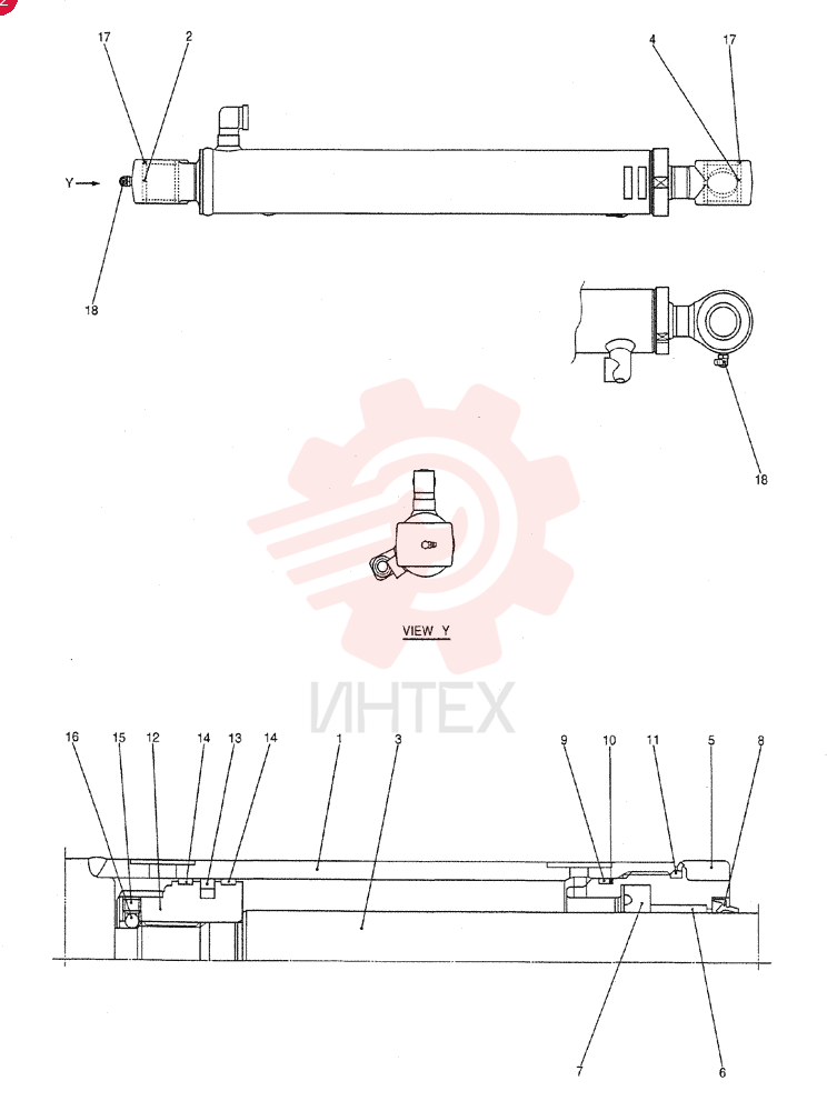HYDRAULIC CYLINDER PX01V00064F1