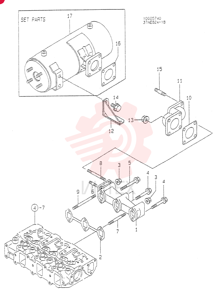 EXHAUST MANIFOLD VV11984013100