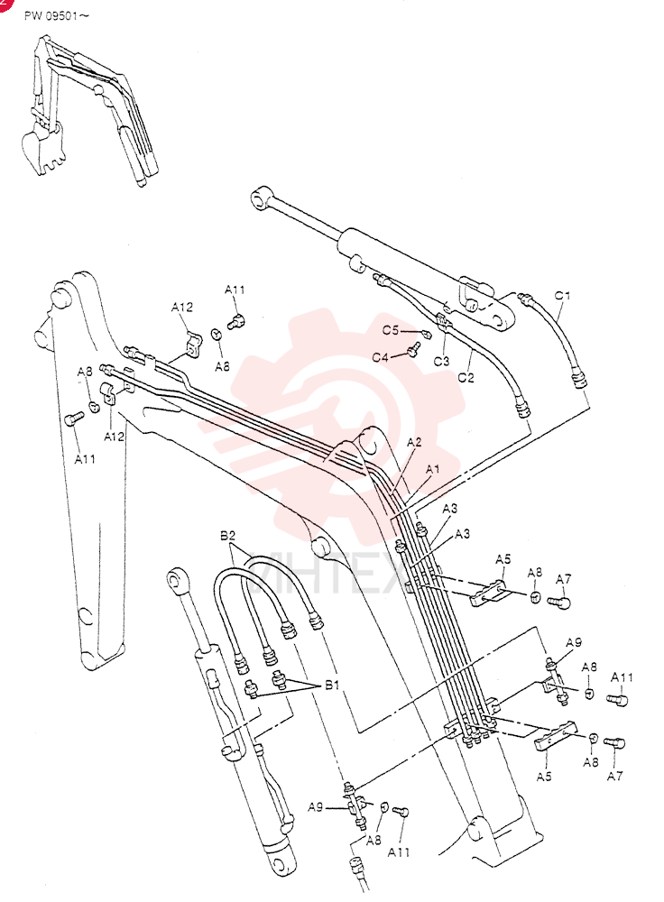 HYD LINES, BOOM PW42H00005F2