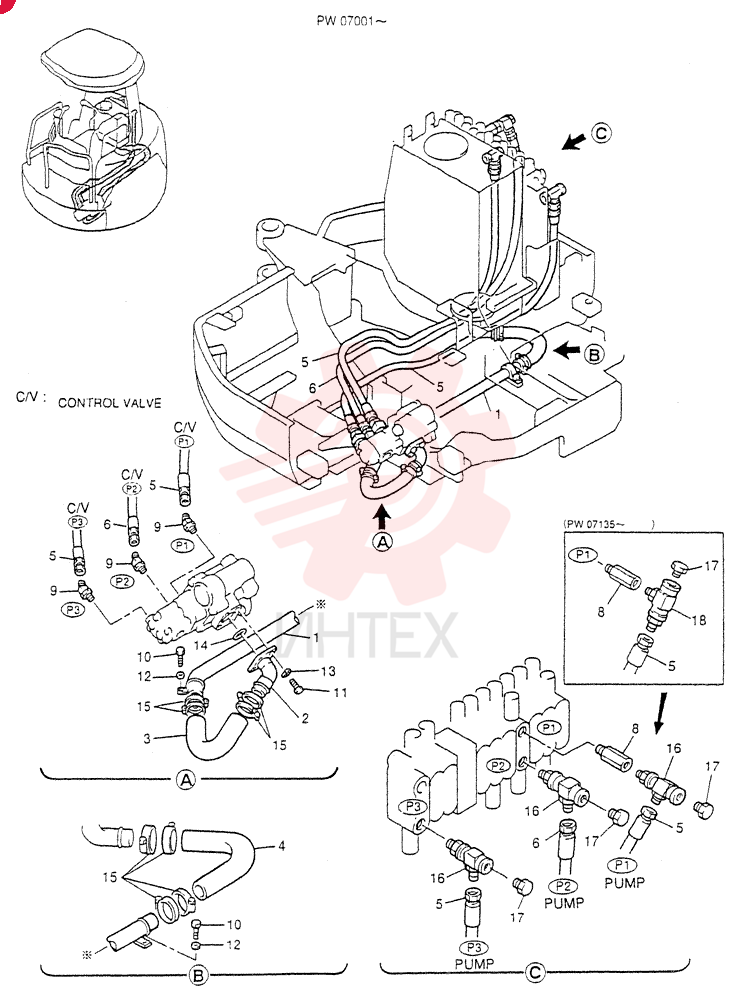 HYD LINES, PUMP PW30H00002F1