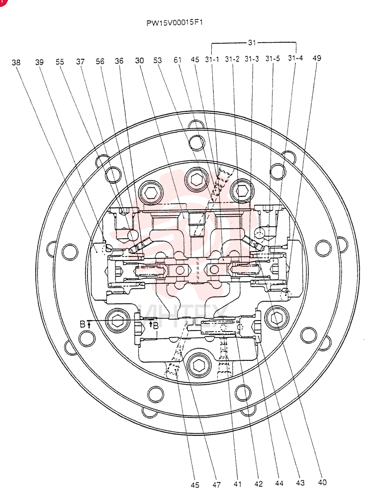HYDRAULIC MOTOR PW15V00015F1 (1)