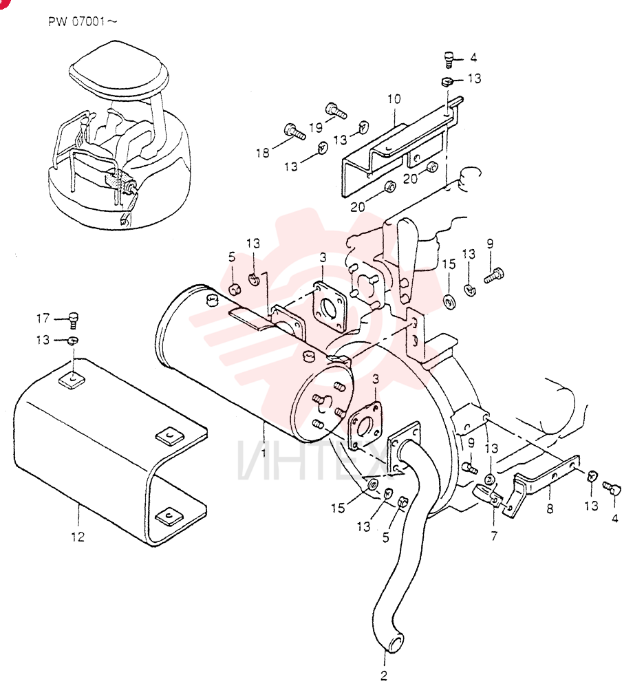 MUFFLER ASSY PW12P00002F1