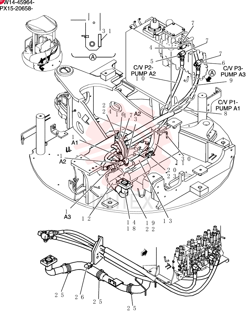 Hyd Lines, Pump PW30H00007F1