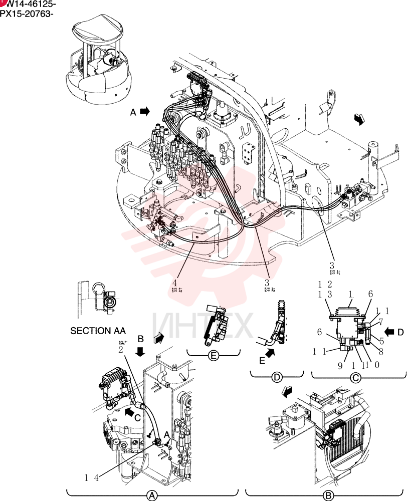 HYD TUBE PW68H00047F1