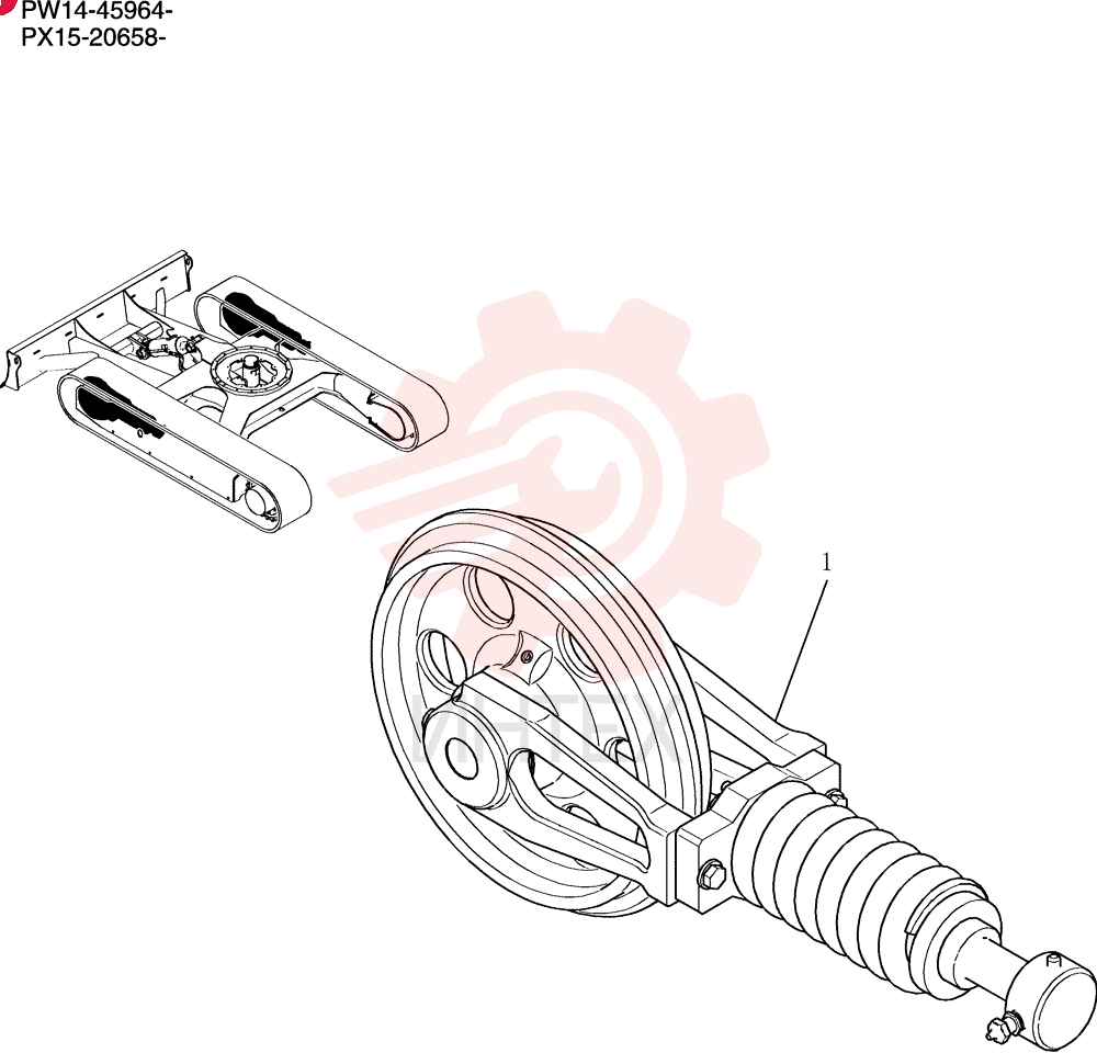 Idler Assy, Crawler PX52D00032F1