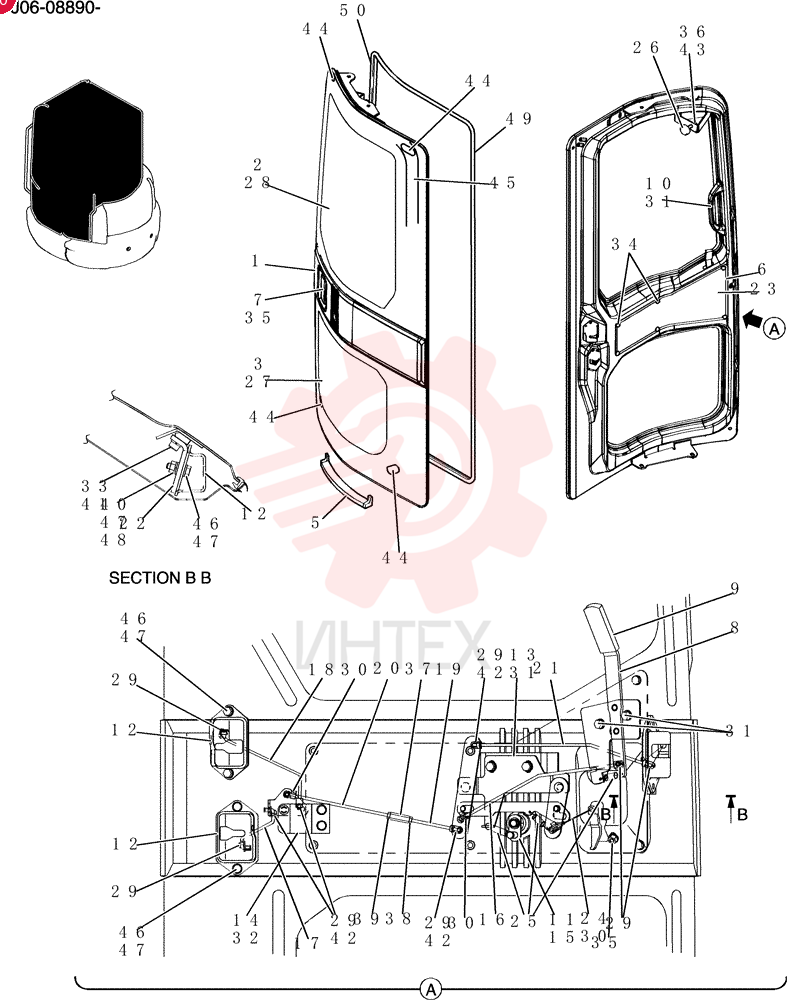 LH CAB DOOR PM51C00006F1%LD