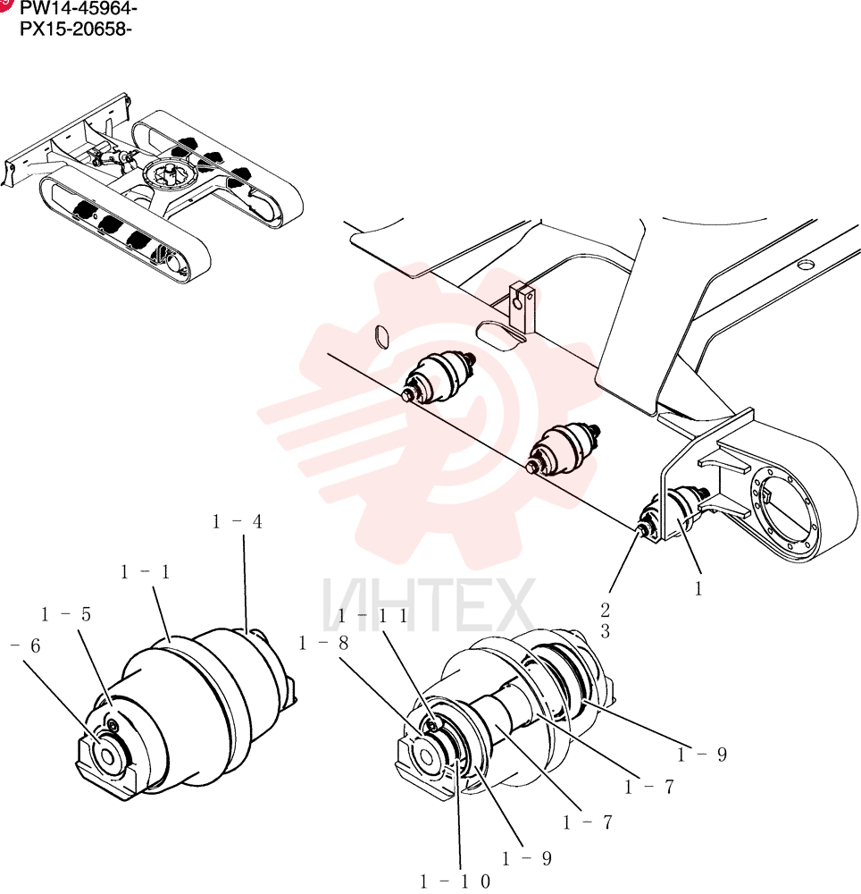 Roller Assy, Track PX64D00010F1