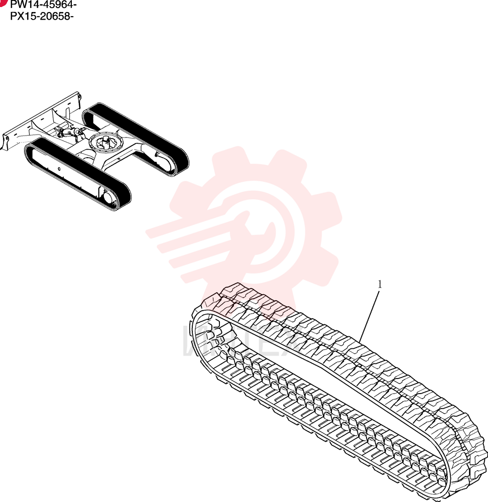 Rubber, Crawler Belt (std, 300w)