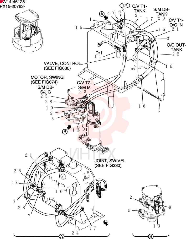 Схема (30SR) - CRAWLER EXCAVATOR - PW14-45964 - (1/03-12/04) PW32H00014F1