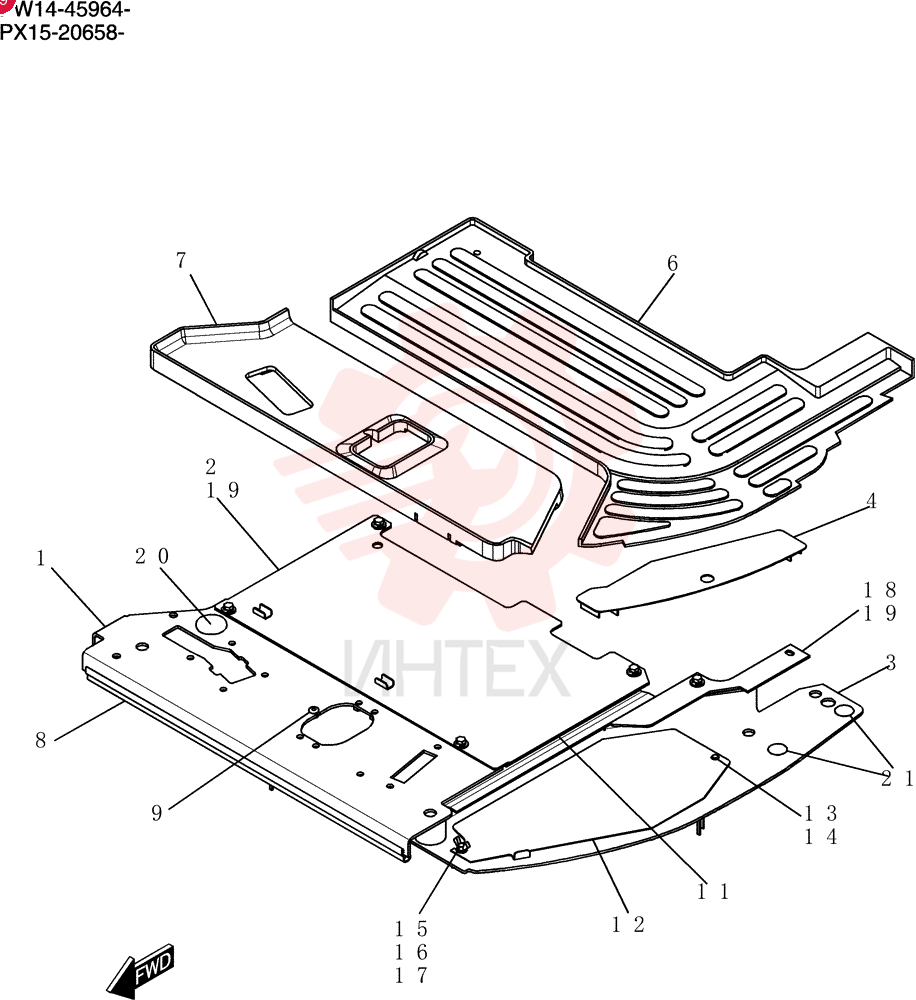 Схема (30SR) - CRAWLER EXCAVATOR - PW14-45964 - (1/03-12/04) PW03M00114F1