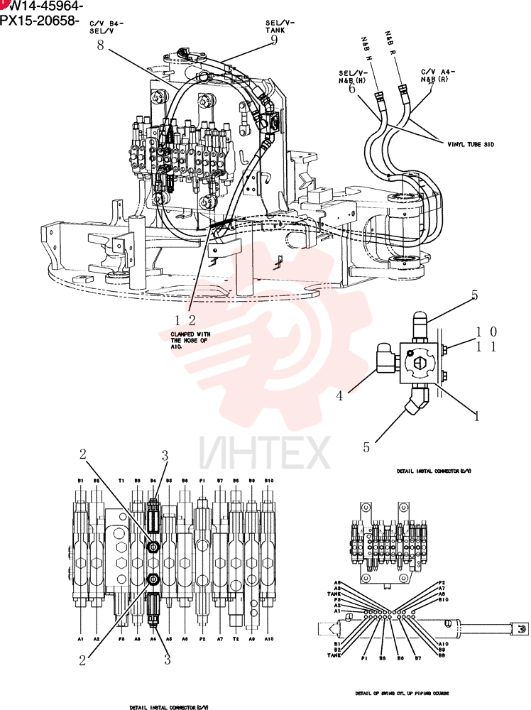 Схема (30SR) - CRAWLER EXCAVATOR - PW14-45964 - (1/03-12/04) PW03H00036F1