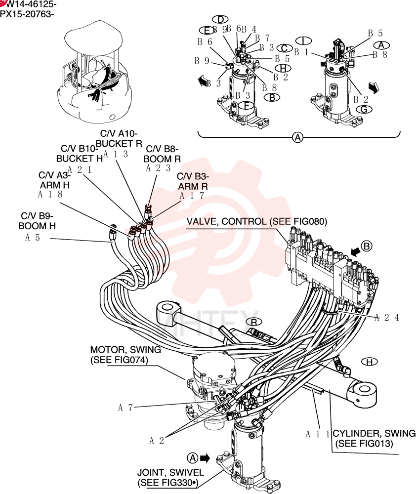 Схема (30SR) - CRAWLER EXCAVATOR - PW14-45964 - (1/03-12/04) PW03H00039F1 (2)