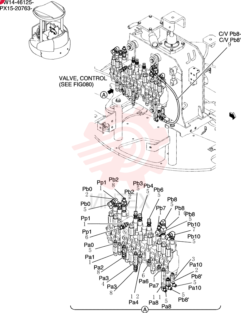 Схема (30SR) - CRAWLER EXCAVATOR - PW14-45964 - (1/03-12/04) PW06H00021F1