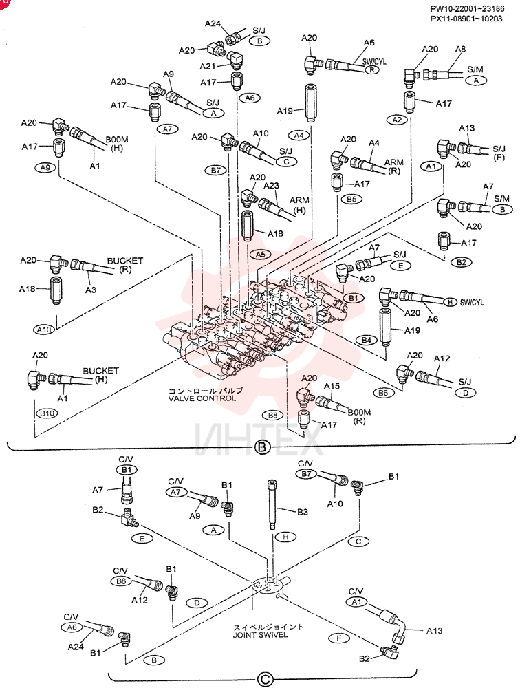 HYD LINES, UPPER (FOR STD.)