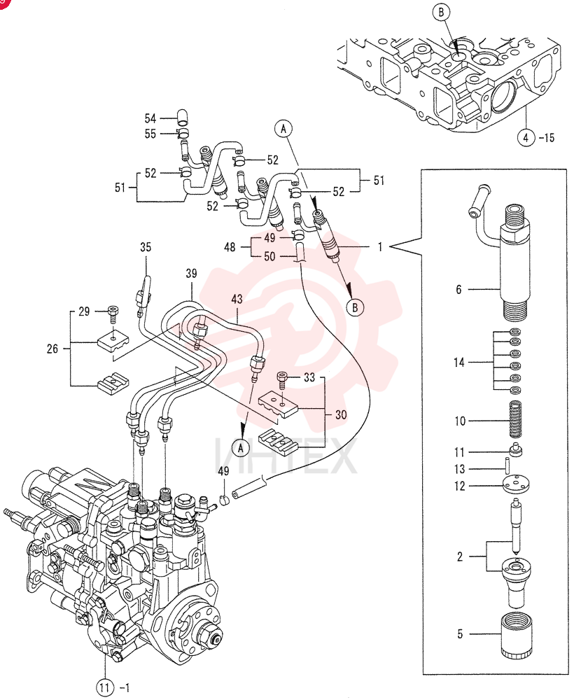 FUEL SYSTEM INJECTOR VV72924553100