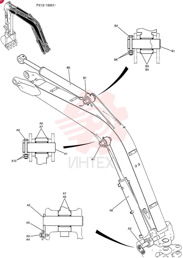 PIN,45mm OD x 151mm L PW02B01306P1 (2)
