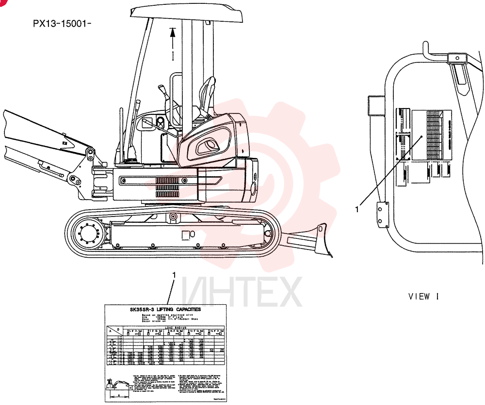 SK35SR-3 Lifting Capacities