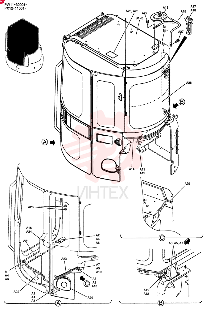 CAB INSTAL PW02C00043F1