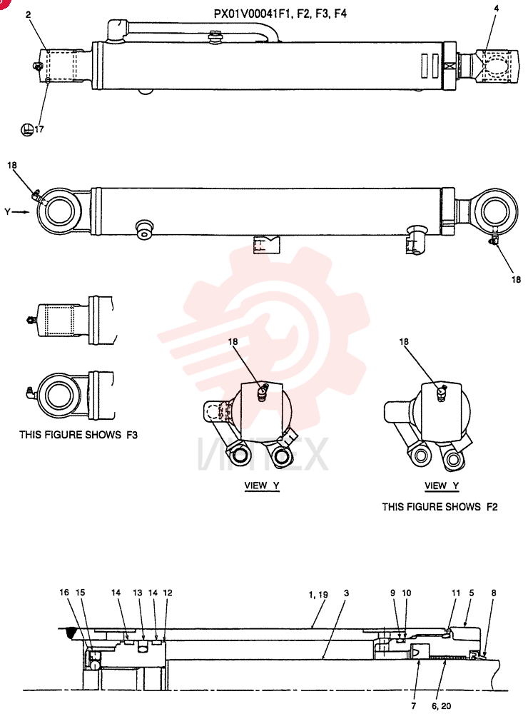 CYLINDER ASSY, BUCKET PX01V00041F1