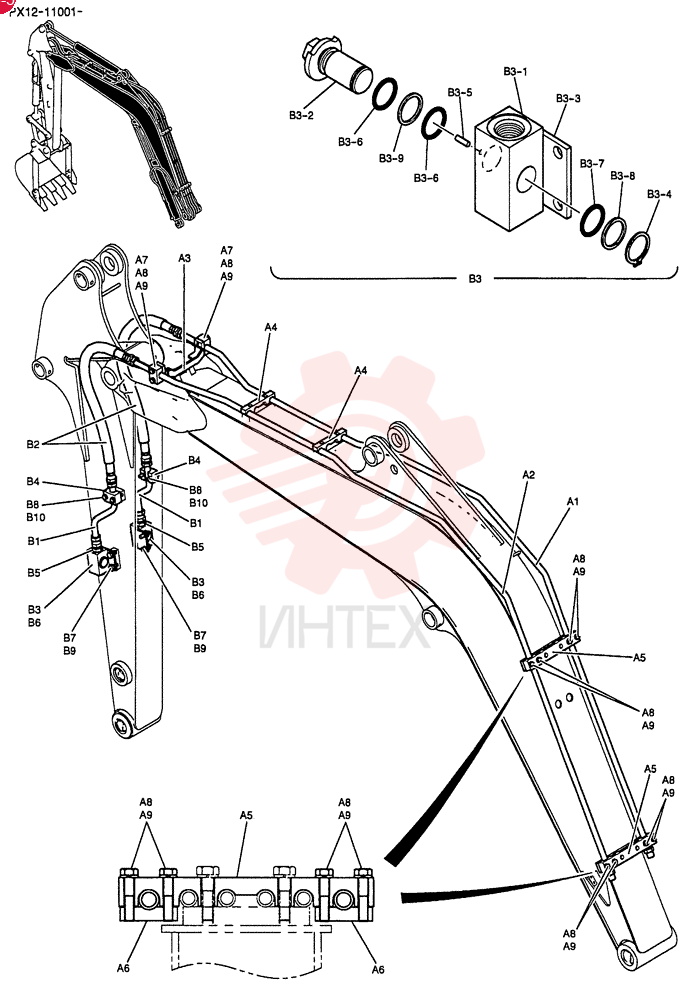 HYD LINES, BOOM PX42H00023F1