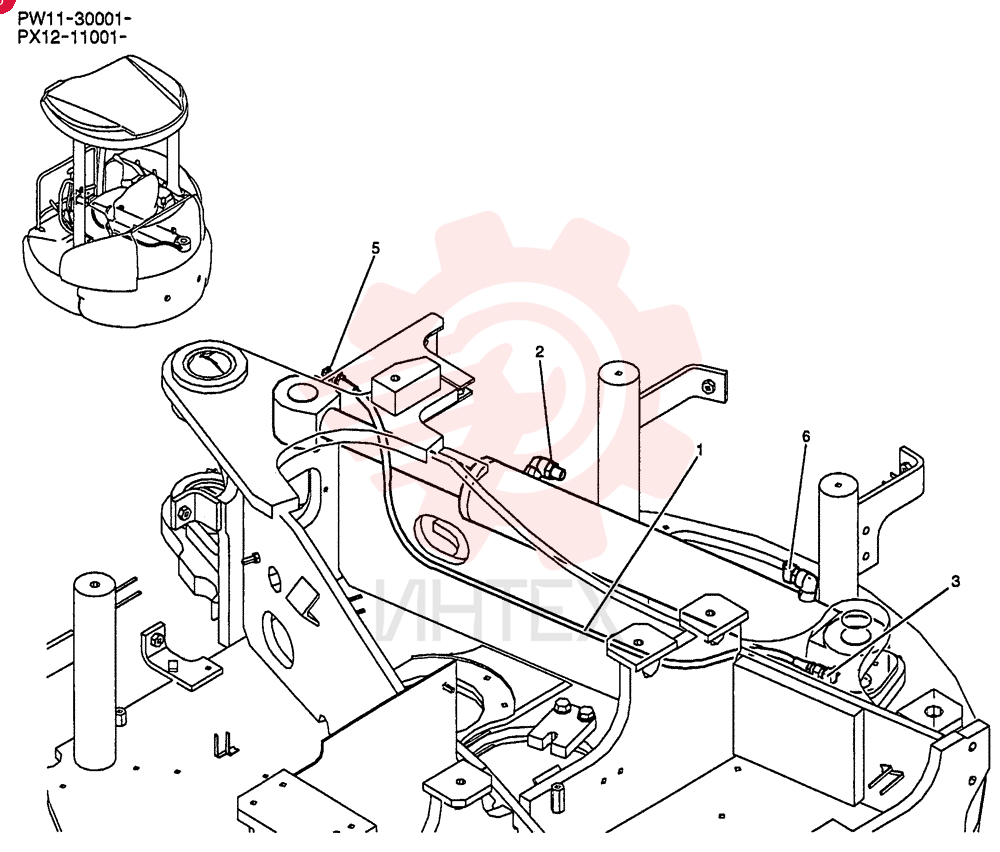 HYD LINES, CYLINDER PX42H00027F1